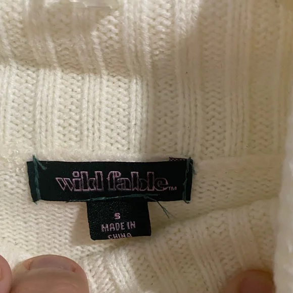Wild Fable Cream Turtleneck Sweater - Picture 2 of 4